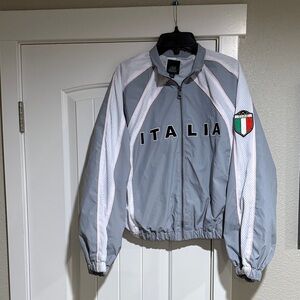 Gray and White Italia Jacket